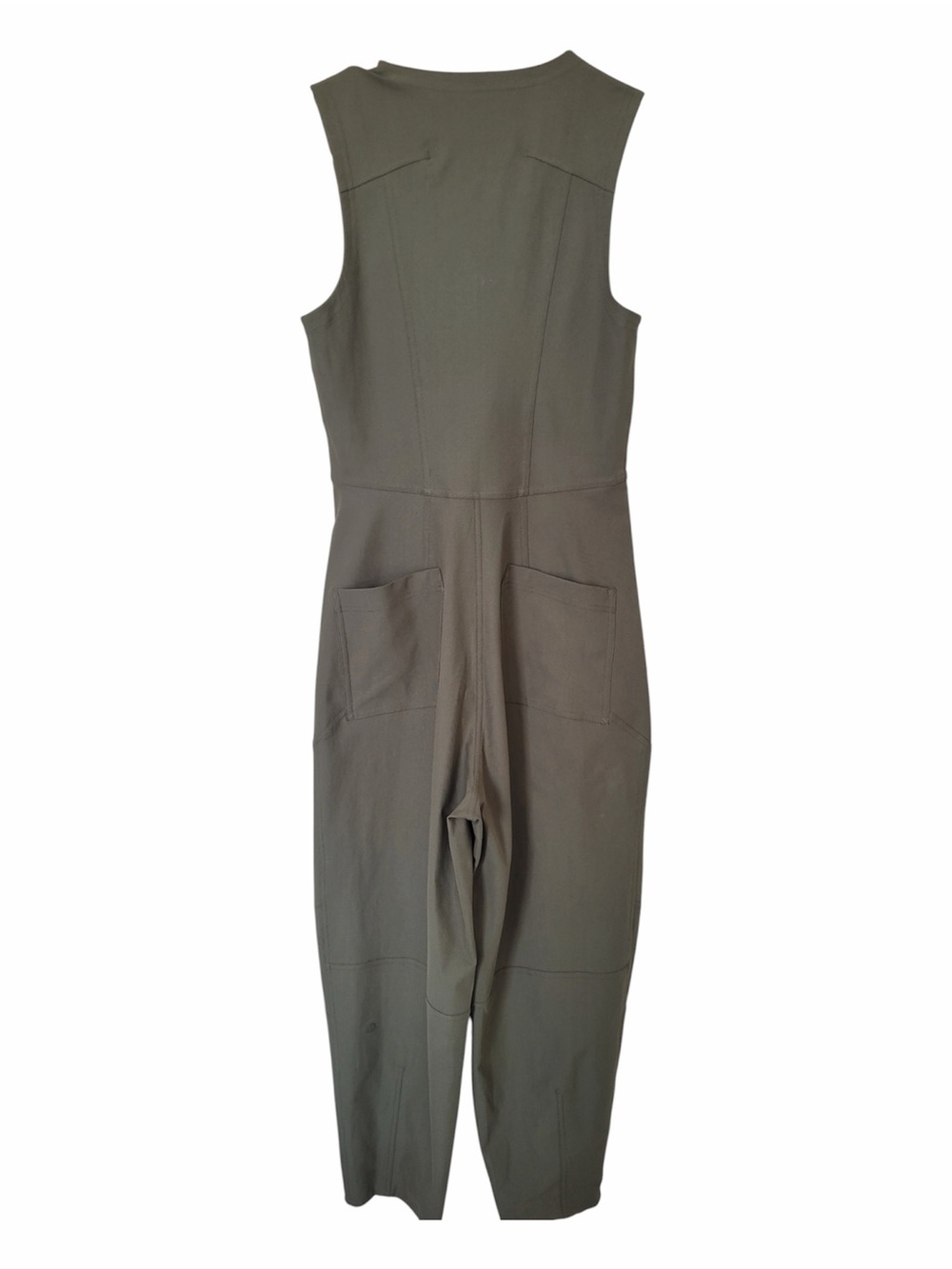 lululemon Athletica Green Cropped Warpstreme Zip-Front Jumpsuit size 4 - Picture 3 of 16